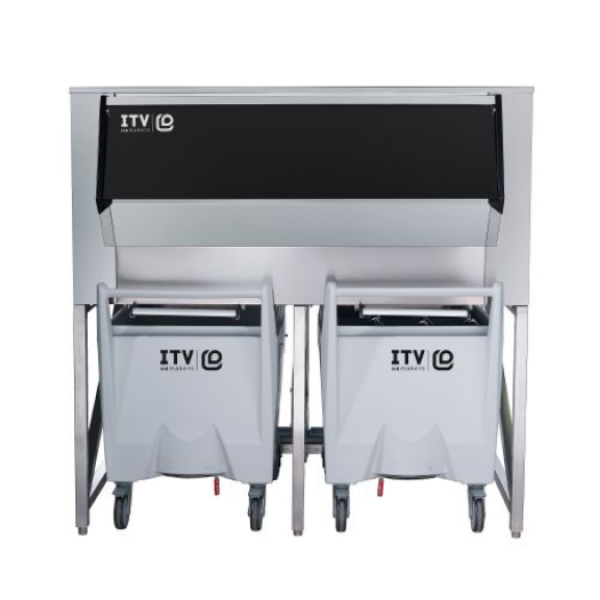  Αποθήκη για παγομηχανή με 2 καρότσια 413+224 Kg